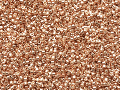 rosegoldene Duracoat Miyuki Delica Perlen Größe 11/0 Farbe D