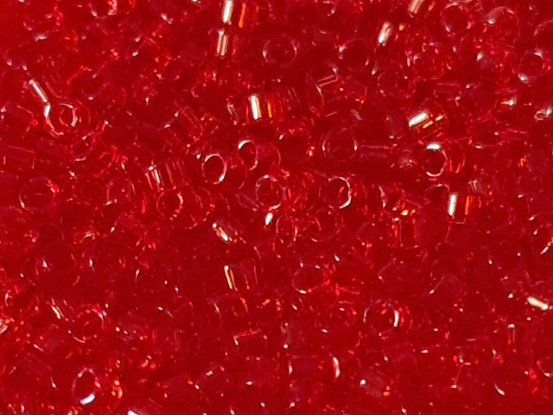 Miyuki Delica Perlen Größe 11/0 Farbe DB704 rot transparent
