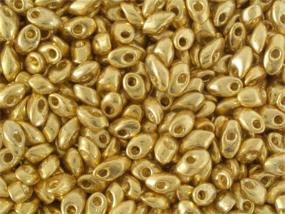 goldene Miyuki Magatama Perlen Größe 4x7mm Farbe 4202