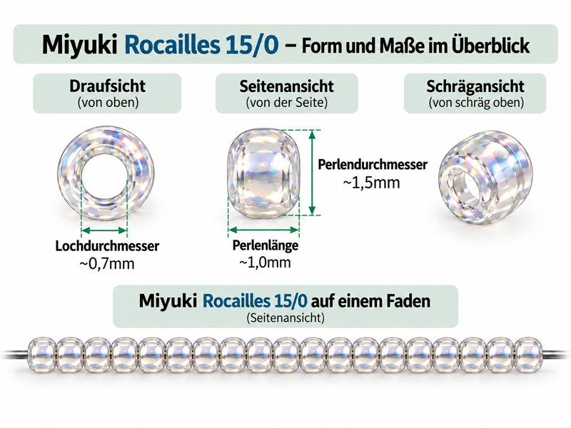 general illustration and size specifications of Miyuki Rocai