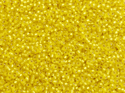 gelbe matte Miyuki Rocailles Saatperlen Größe 11/0 (2mm) Far