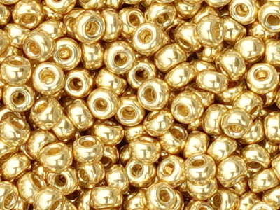 goldene Miyuki Rocailles Perlen 11/0 Farbe DuraCoat 5101