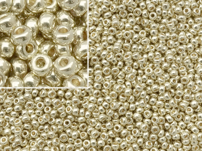 goldene Miyuki Rocailles Saatperlen Größe 11/0 (2mm) Farbe D