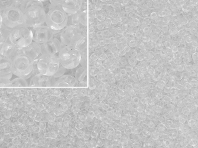 durchsichtige Miyuki Rocailles Saatperlen Größe 11/0 (2mm) F