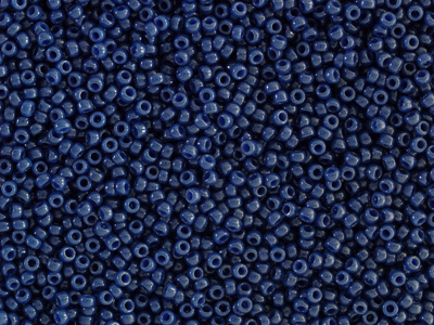 dunkelblaue opake Miyuki Rocailles Perlen Größe 15/0, Farbe 