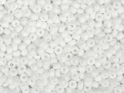 Miyuki Rocailles Saatperlen Größe 9/0 Farbe: 402 weiß