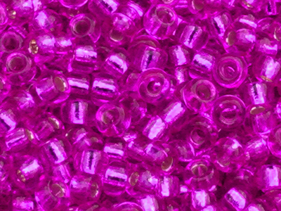 Miyuki Rocailles Perlen 15/0 Farbe: 1340 Fuchsia - Nahaufnah