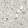10g. Miyuki Rocailles Perlen 15/0 (~1,5mm) Farbe 1F (Kristall mit Silbereinzug, matt)