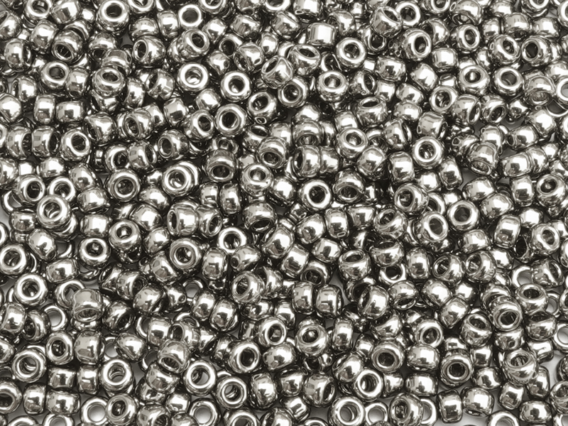 Miyuki Rocailles Saatperlen Größe 11/0 (2mm) Farbe: 190 Chro