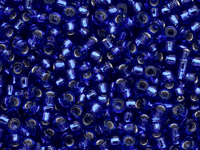 dunkelblaue Miyuki Rocailles Saatperlen 15/0 Farbe 20 Nahauf