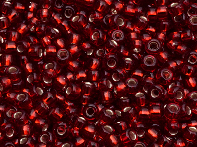 dunkelrote Miyuki Rocailles Saatperlen 15/0 Farbe 2427 Nahau