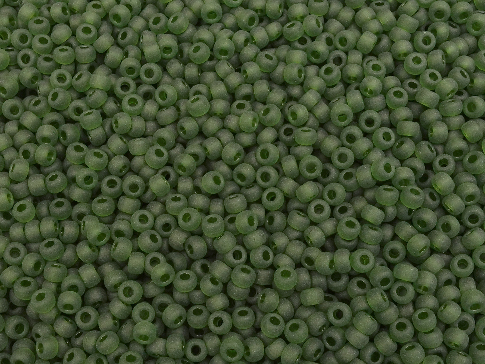 olivegrüne matte Miyuki Rocailles Saatperlen Größe 8/0 (3mm)