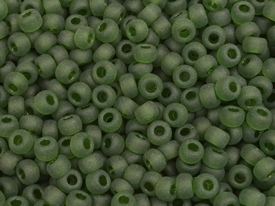 olivegrüne matte Miyuki Rocailles Saatperlen Größe 8/0 (3mm)