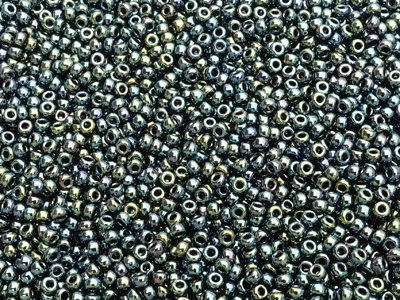 Miyuki Rocailles Saatperlen Größe 11/0 (2mm) Farbe 456 Metal