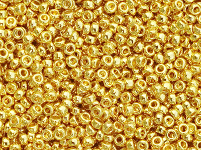goldene Miyuki Rocailles Perlen Größe 15/0 Farbe 191L