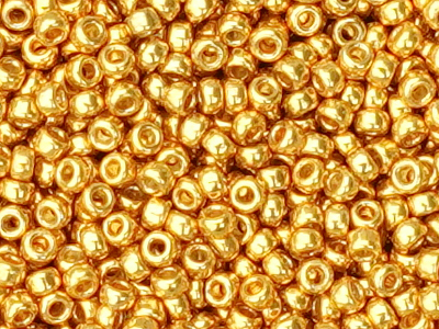 goldene Miyuki Rocailles Perlen 15/0 Farbe Dura Coat 4203