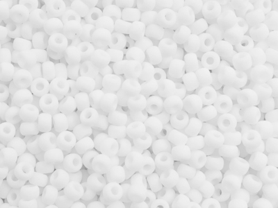 Miyuki Rocailles Saatperlen Größe 8/0 (3mm) Farbe: 402F weiß