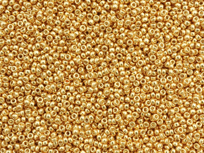 hellgoldene Miyuki Rocailles Perlen Größe 15/0 Farbe Dura Co