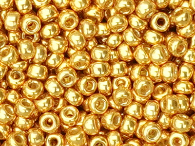 goldene Miyuki Rocailles Perlen Gre 11/0 Farbe Dura Coat 4203