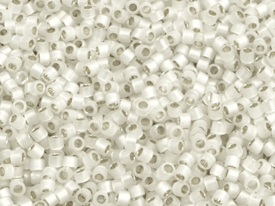 weiße MIYUKI Delica Perlen Größe 11/0 Farbe DB221 White Opal