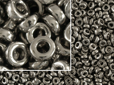 Miyuki Spacer Beads Farbe 190 - Anthrazit