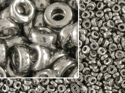 kleine Miyuki Spacer Beads Farbe 194 Silber