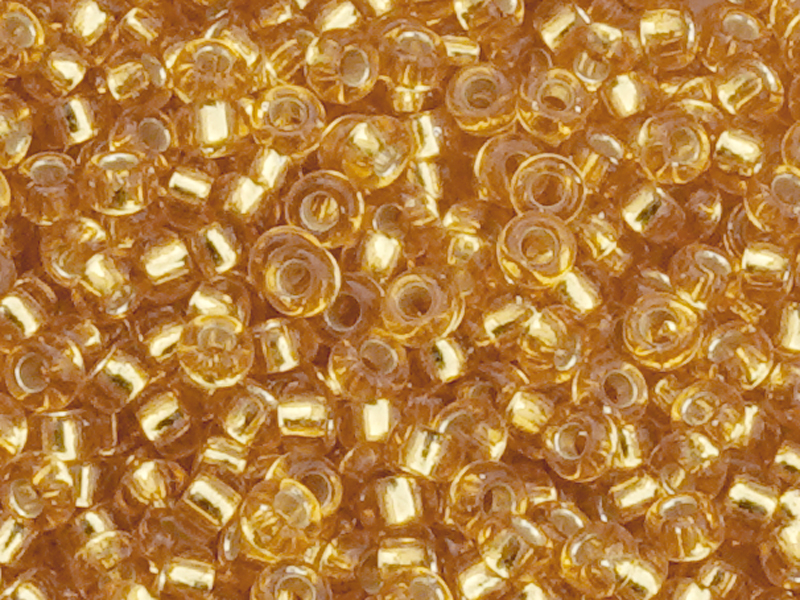 Miyuki Rocailles Seed Beads size 15/0 color: 4 gold - close-