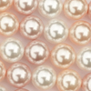 1 Strang (~40cm) echter gefärbter Muschelkernperlen rund ~6,5mm - Rosa Mix