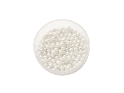 echte, weiße Muschelkernperlen 3mm