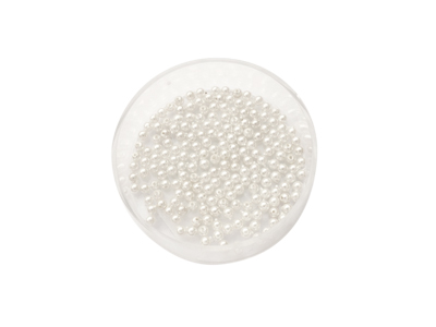 echte, weiße Muschelkernperlen 2mm