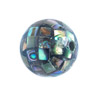 1 Stück Abalone Mosaikperle rund 16mm