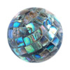1 Stück Abalone Mosaikperle rund 22mm