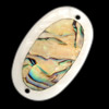 4 Stk Perlen Abalone und Flussmuschel Kombination 36x22mm