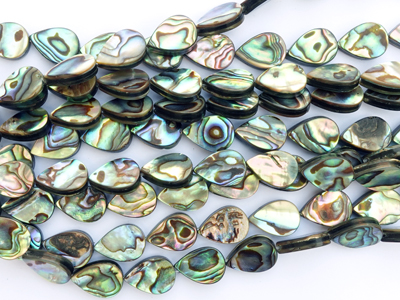 echte schwarze Abalone Muschelperlen tropfenförmig