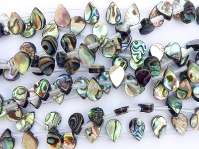 echte flache Abalone Muschelperlen tropfenförmig zum umperle
