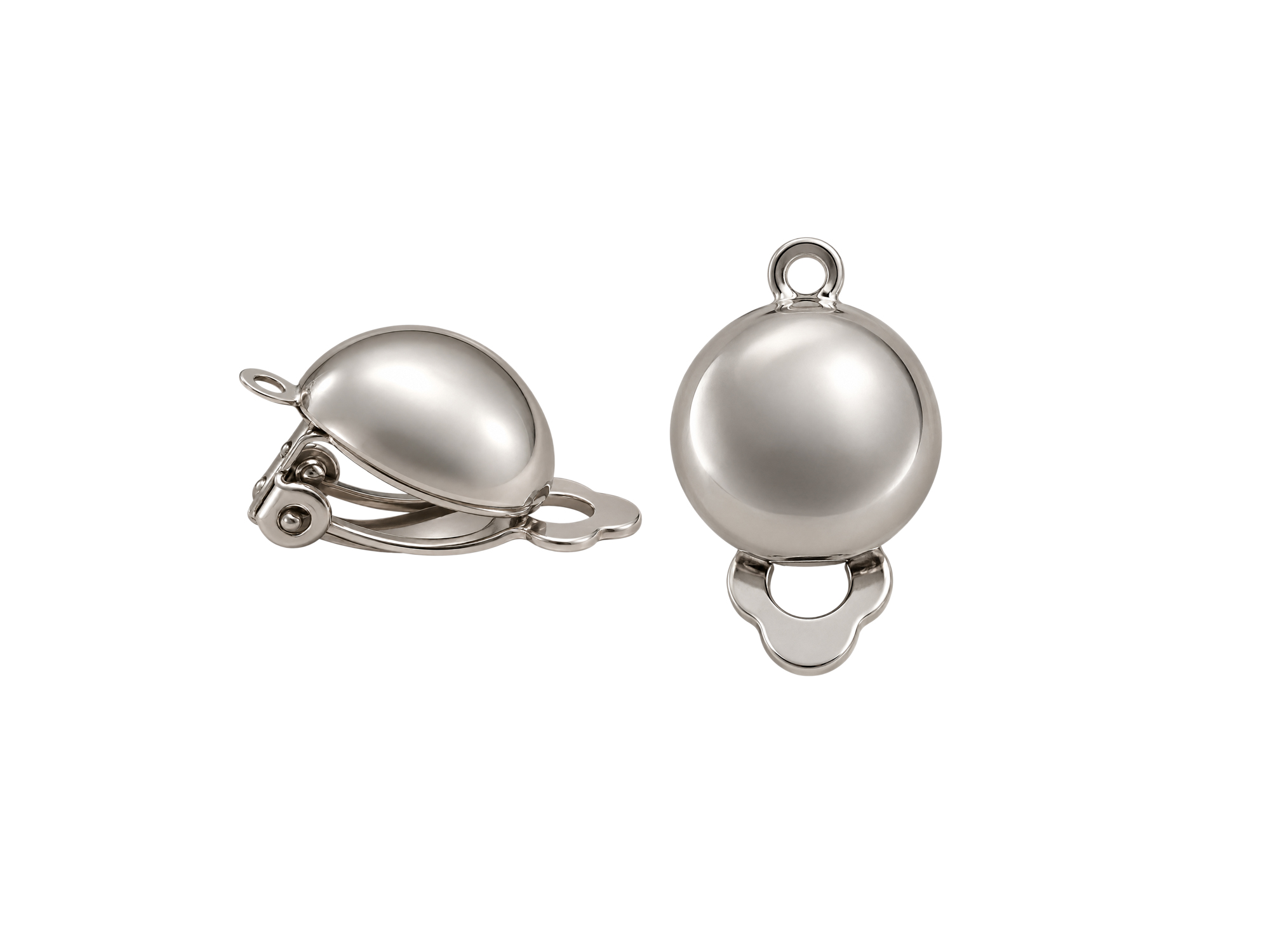 domed clip-on earring 12mm findings for DIY jewelry