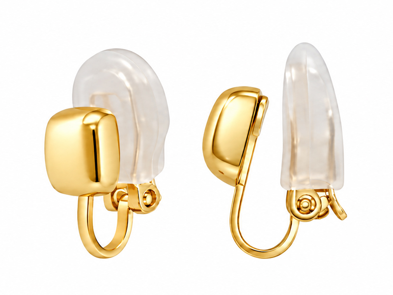 goldene Ohrclips - Rohlinge zum Schmuckmachen