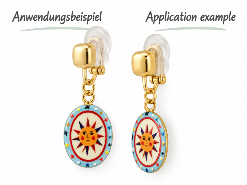 goldene Ohrclips - Rohlinge zum Schmuckmachen - Anwendungsbe