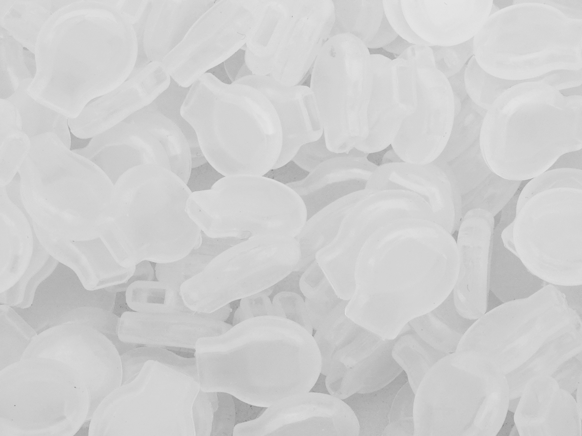 kleine Hüllen Polster aus Silikon für Ohrclips - Größenvergl