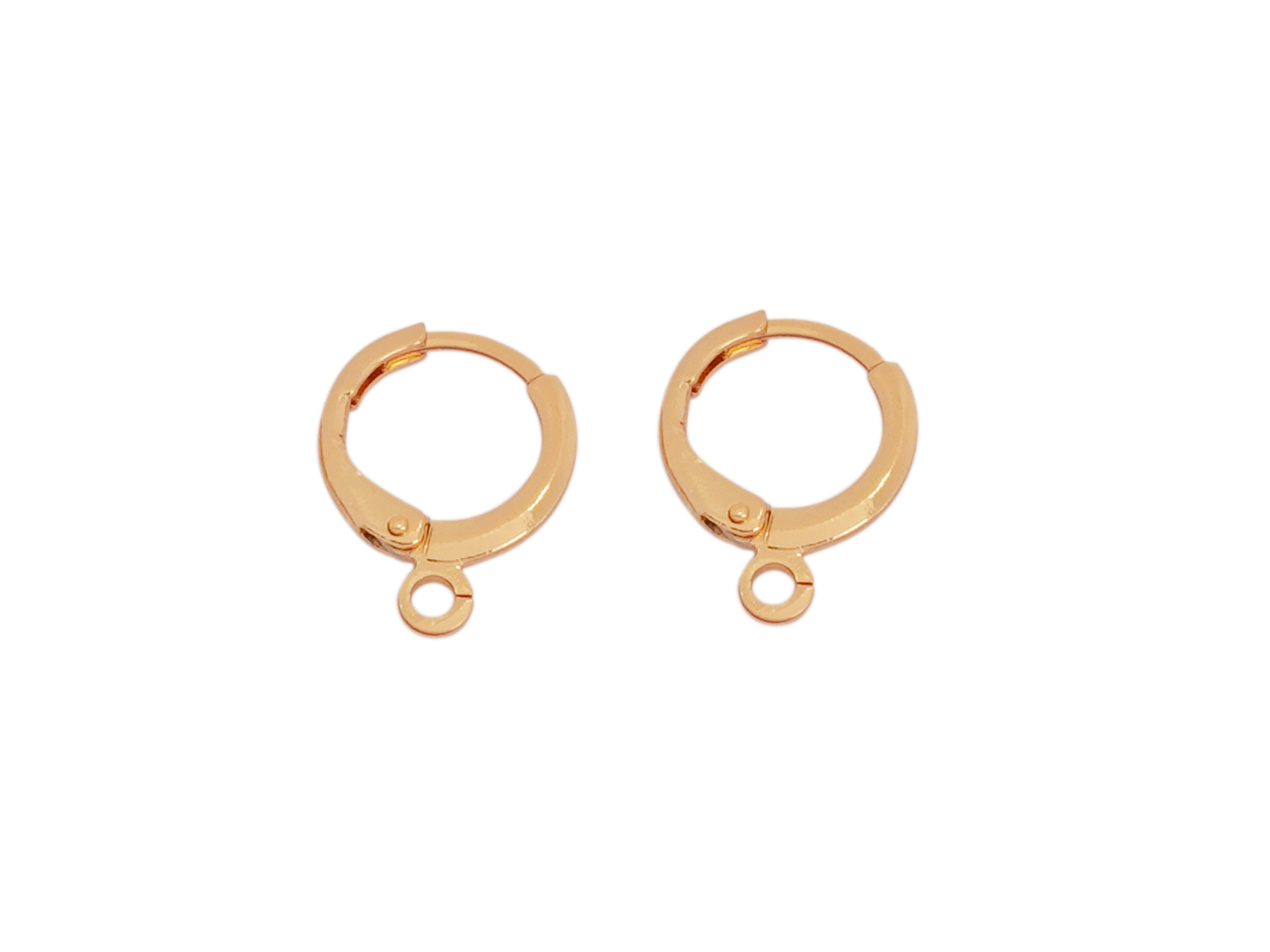 kleine runde rosegoldene Brisuren 12mm zum Schmuckmachen