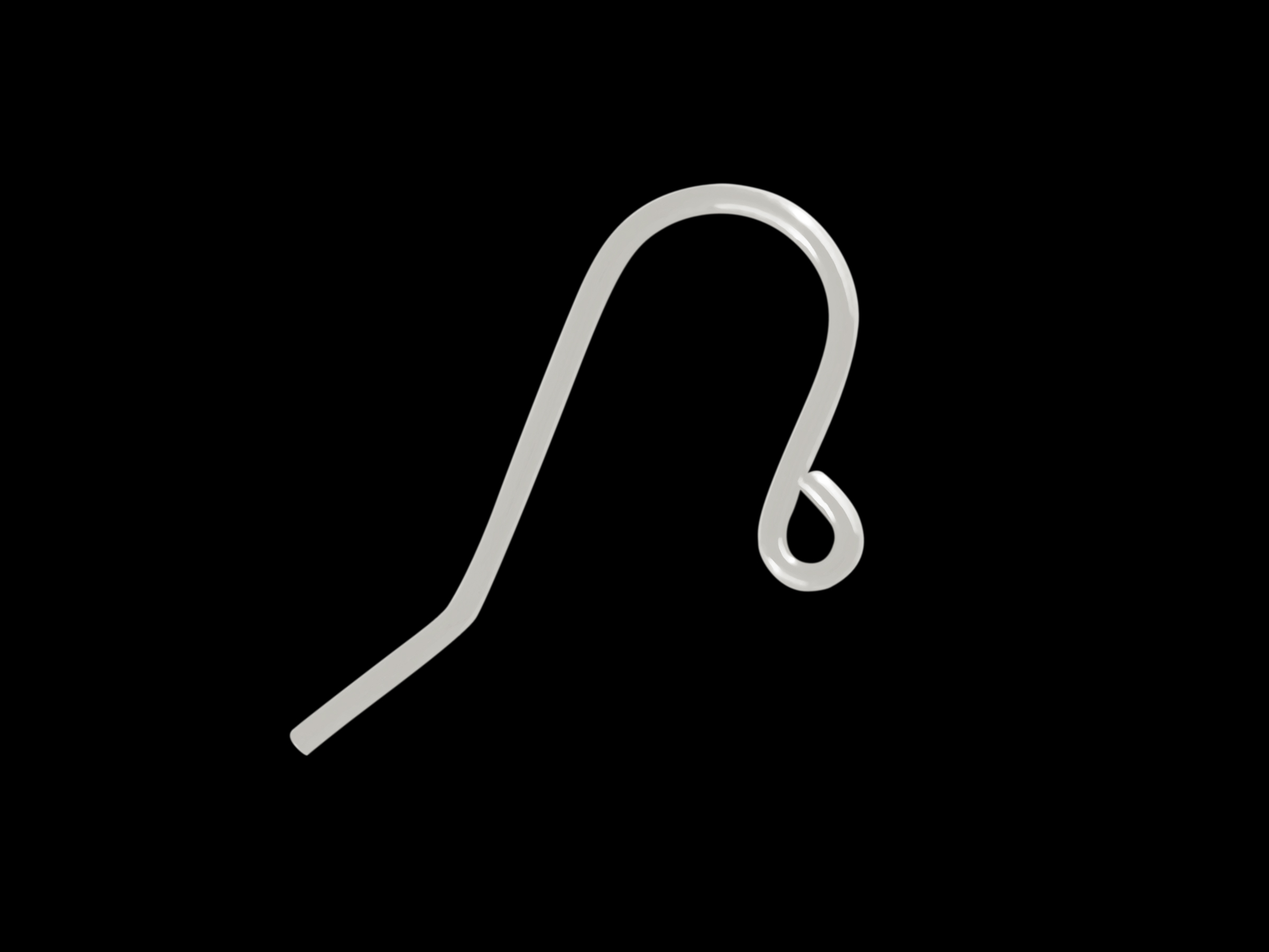 kleine einfache Ohrhaken, Ohrhänger aus echtem Silber zum Sc