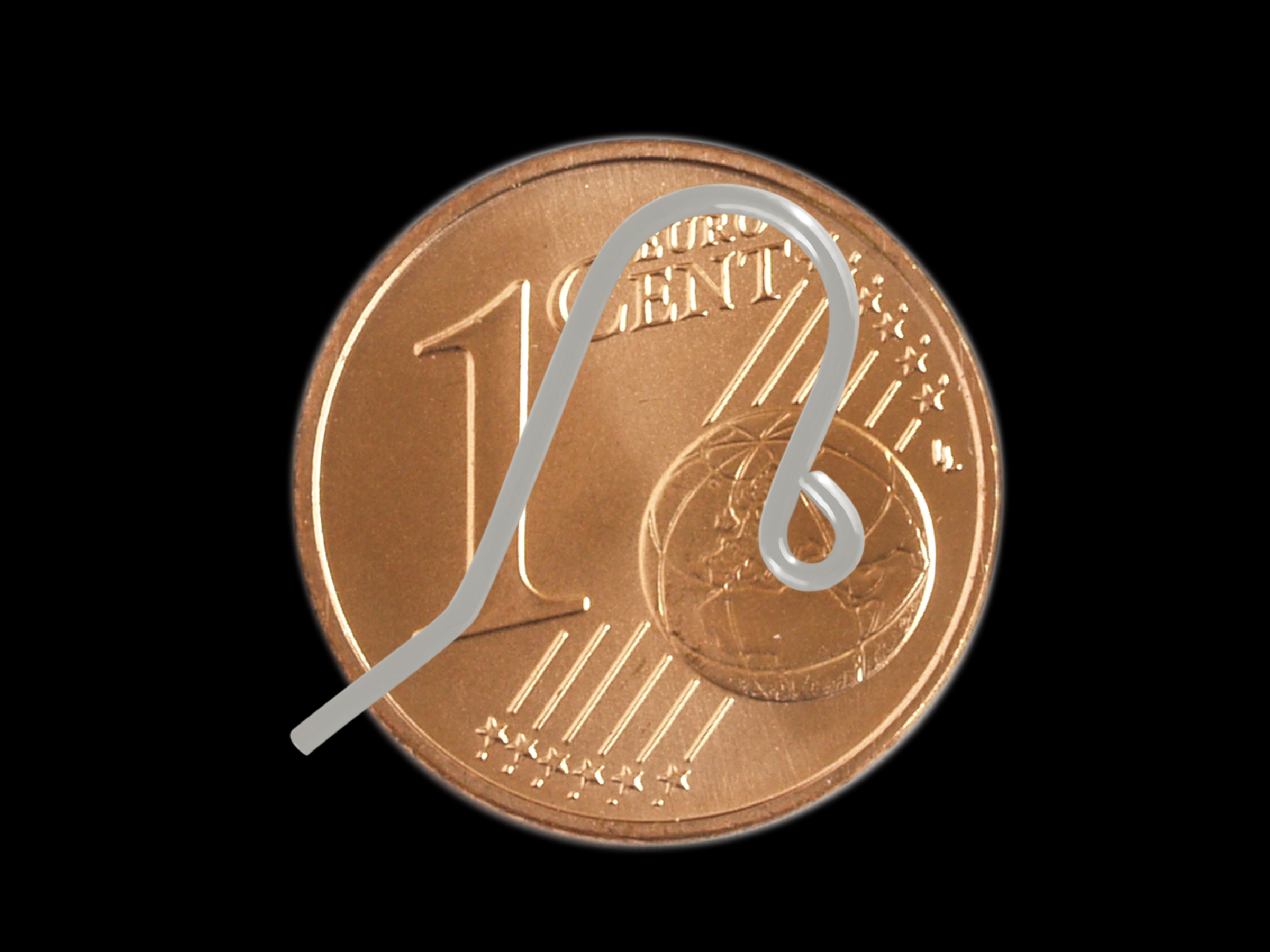 simple, small, rhodium-plated ear hooks, earrings - size com