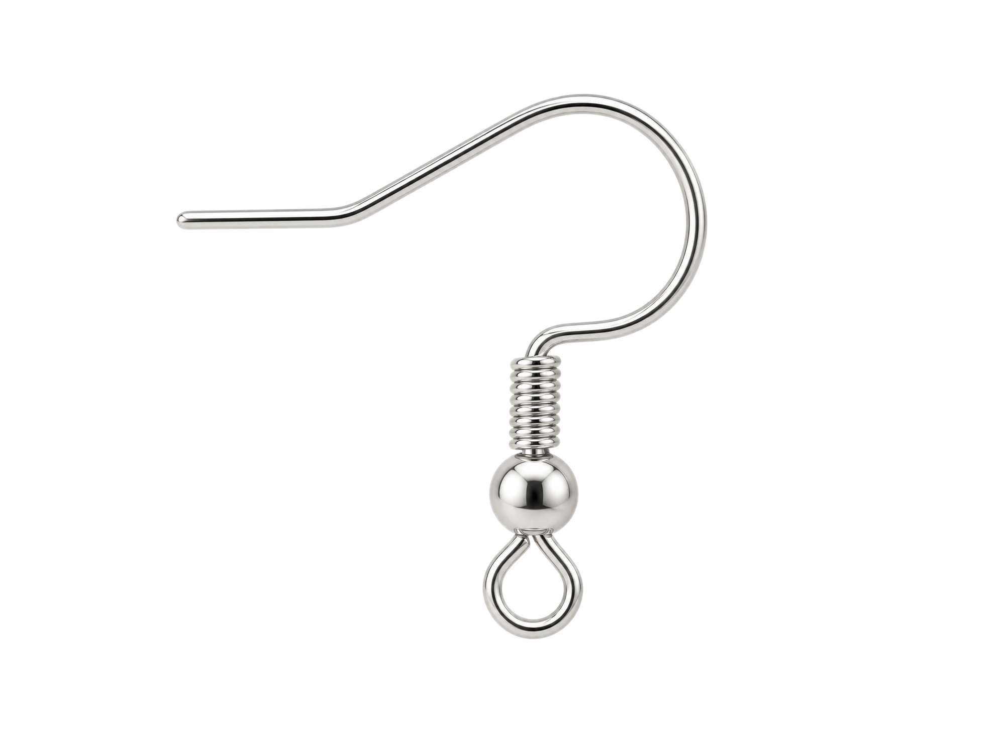 silberne Ohrhaken 18mm zum Ohrringe machen