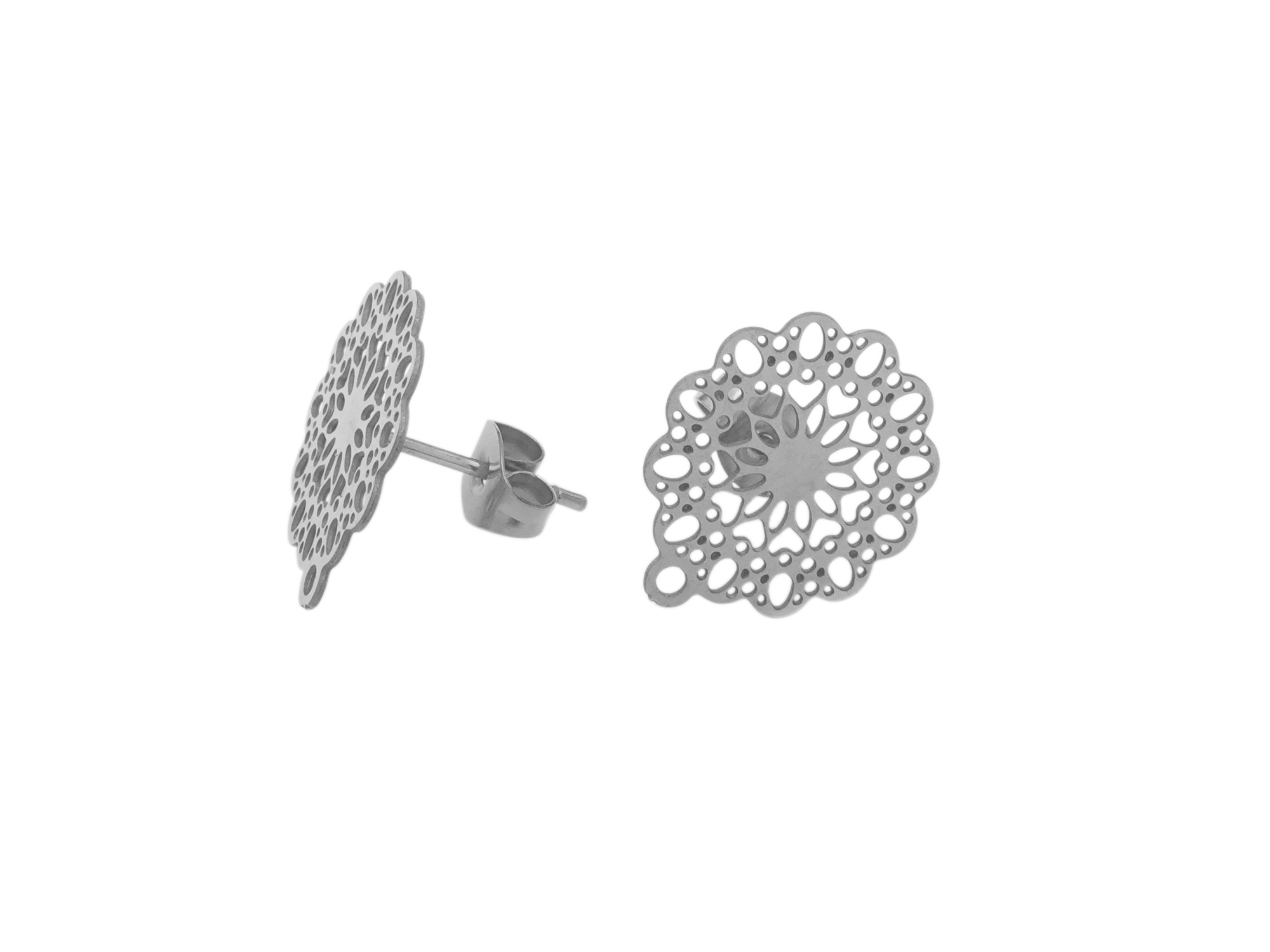 ornamentale Ohrstecker aus dünnem Edelstahl zum Schmuckmache