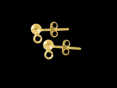 goldene echt Silber Ohrstecker zum Schmuckbasteln Großhandel