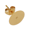 10 Stk. Ohrstecker mit 10mm Klebefläche, Edelstahl gold