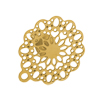 1 Paar Ohrstecker ornamental ~14mm, Edelstahl, gold
