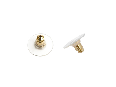 goldene Stöpsel Hintereile für Ohrstecker aus Kunststoff