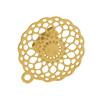 1 Paar Ohrstecker ornamental ~14mm, Edelstahl, gold