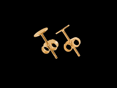 rosegoldene echt Silber Ohrstecker mit 6mm Klebefläche zum S